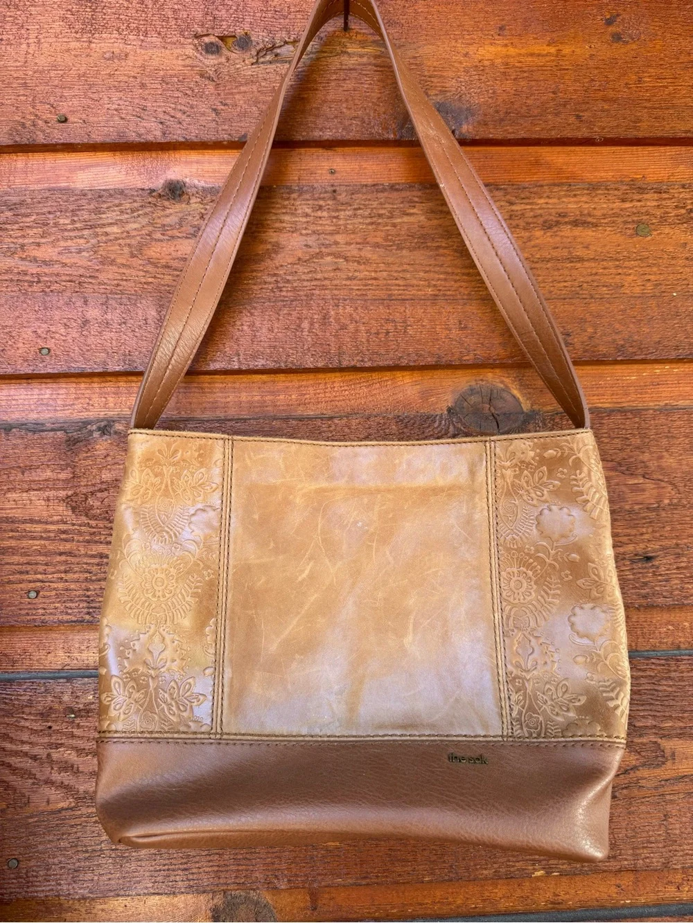 The Sak tan embossed shoulder bag - Picture 1 of 3